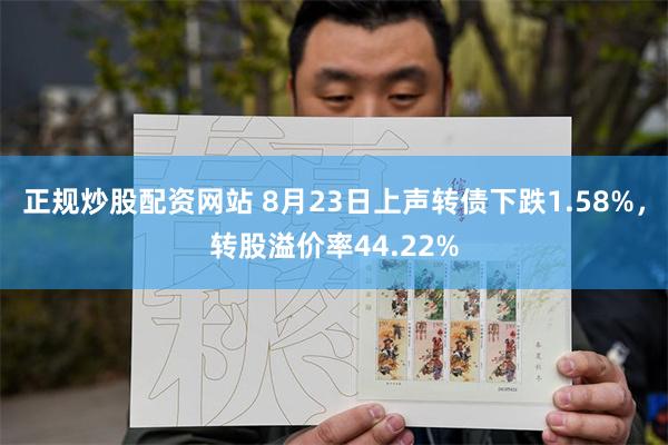 正规炒股配资网站 8月23日上声转债下跌1.58%，转股溢价率44.22%