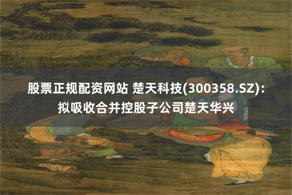 股票正规配资网站 楚天科技(300358.SZ)：拟吸收合并控股子公司楚天华兴