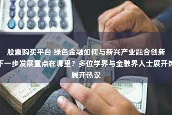 股票购买平台 绿色金融如何与新兴产业融合创新？下一步发展重点在哪里？多位学界与金融界人士展开热议